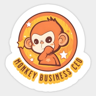 Monkey Business CEO Sticker